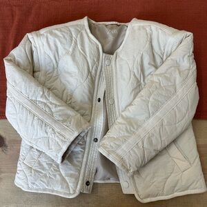 Zara toddler cream puffy jacket - size 4-5